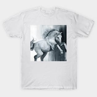 prancing horse in acrylic T-Shirt